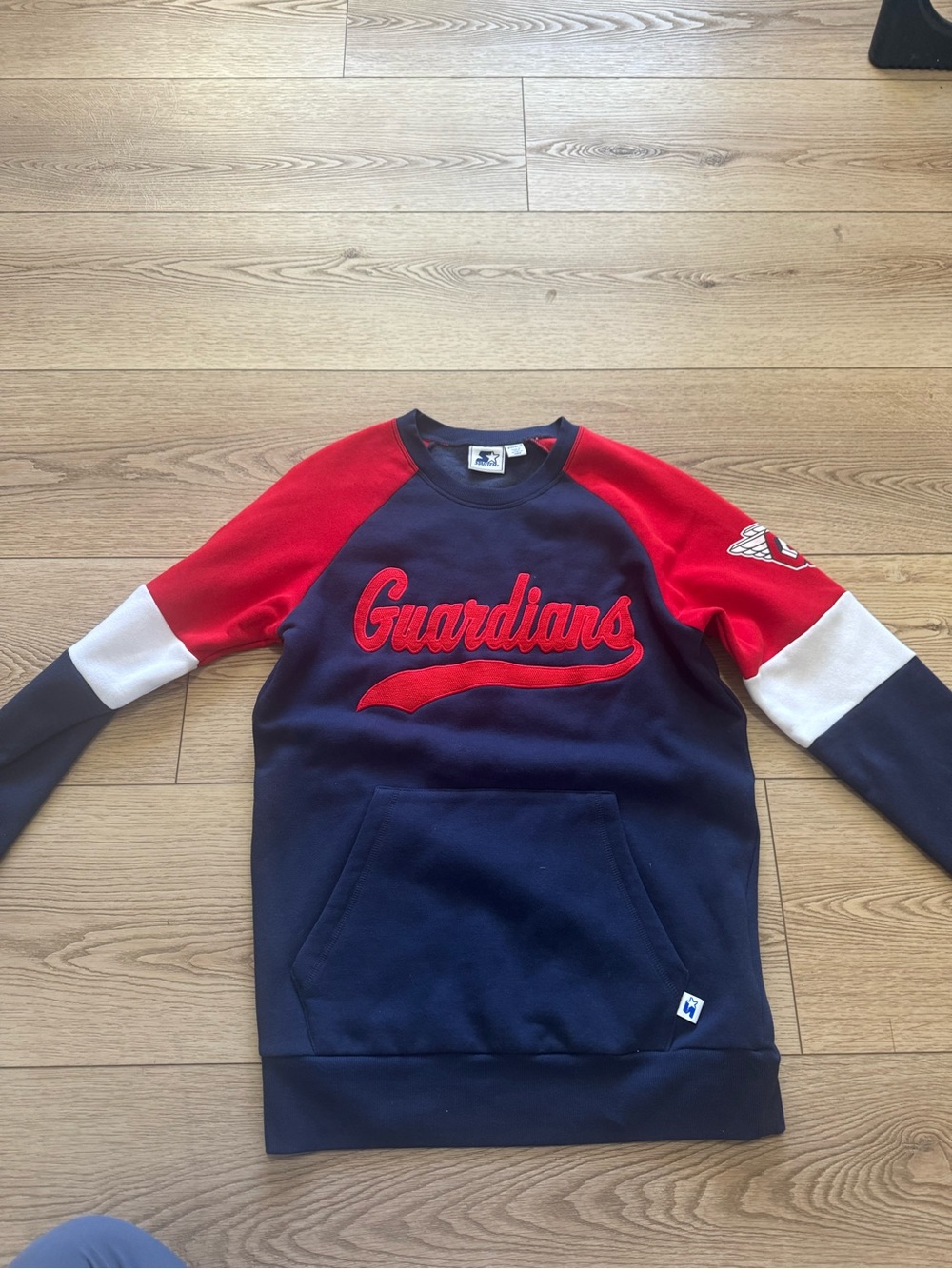 STARTER Navy and Red 'Guardians' Crewneck Sweatshirt